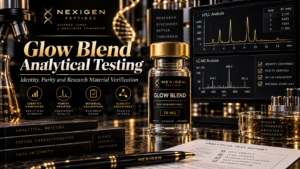 Glow Blend analytical testing featured image with laboratory testing and batch verification theme